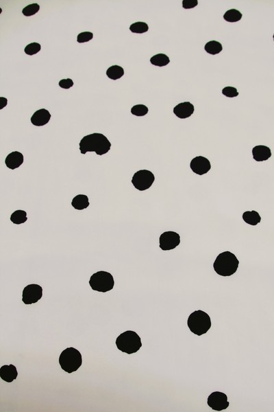 Black Splodges on Cream Light-Weight Polyester