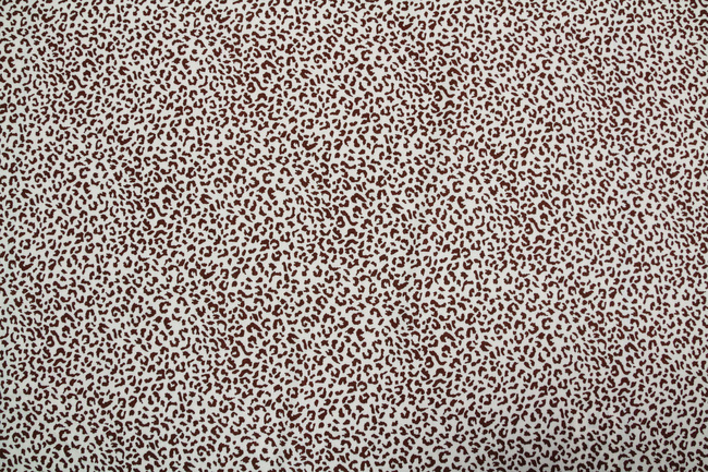 Mini Leopard Print on Ivory Rayon