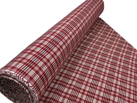 Red, Cream & Navy Tartan Stretch Ponti de Roma