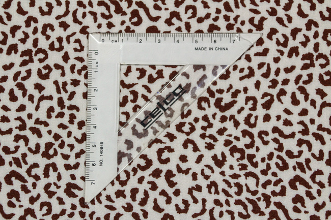 Mini Leopard Print on Ivory Rayon