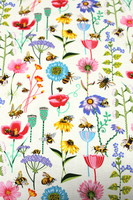Bees & Flowers Kiwiana Cotton