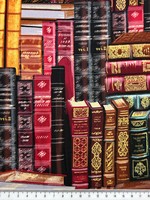 Books Books Books Printed Cotton