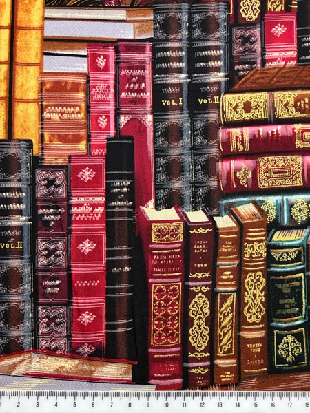 Books Books Books Printed Cotton