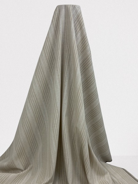 Neutral Tones Multi Striped Linen Cotton Blend