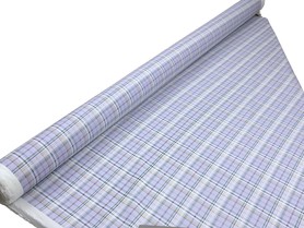 Palest Lavender Tartan Polished Cotton