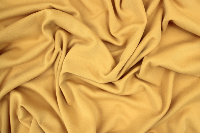 Mustard Yellow Double Jersey Interlock Knit