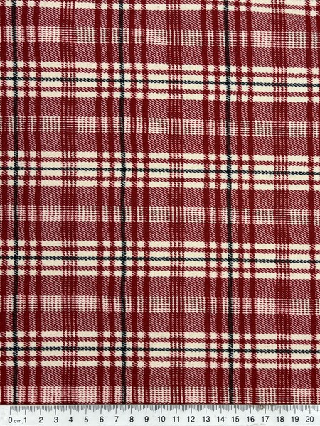 Red, Cream & Navy Tartan Stretch Ponti de Roma