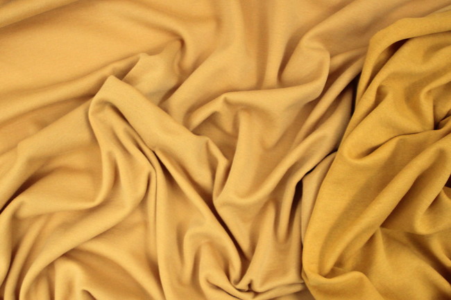 Mustard Yellow Double Jersey Interlock Knit