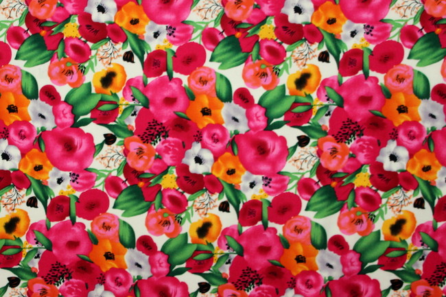 Bright Spring Floral Printed Rayon