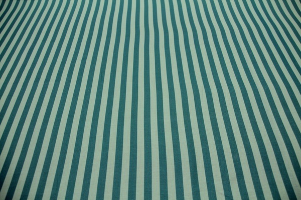 Soft Teal & Mint Striped Printed Cotton