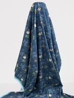 Wren on Dark Chambray Printed Cotton