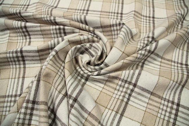Creamy Checks Wool Blend