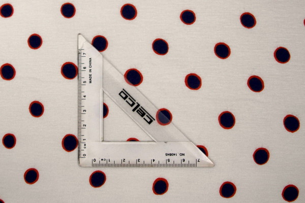 Royal Blue Dots on Stone T-Shirt Knit