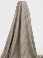 Neutral Toned Multi Textured Striped Linen Cotton Blend 