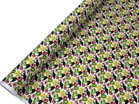 Tui with Kowhai & Kiwifruit Premium Cotton