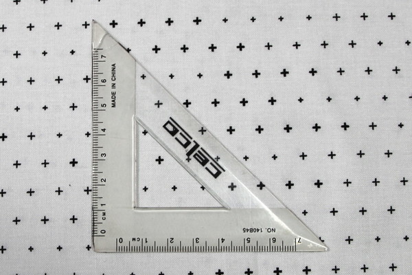 Simply Black on White (Crosses) Premium Cotton