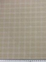 Light Sand Checked Linen Cotton Blend