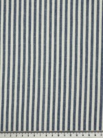 Pale Denim Blue & Ivory Striped Linen Cotton Shirting