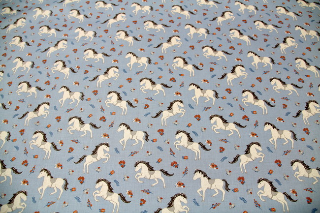 Prancing Ponies Printed Cotton