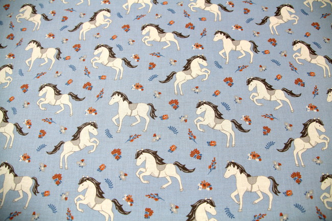 Prancing Ponies Printed Cotton