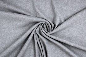 Light Grey Marle 100% Cotton Flat Ribbing