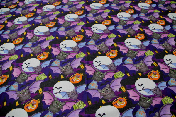 Trick or Treat Halloween Printed Cotton New Image