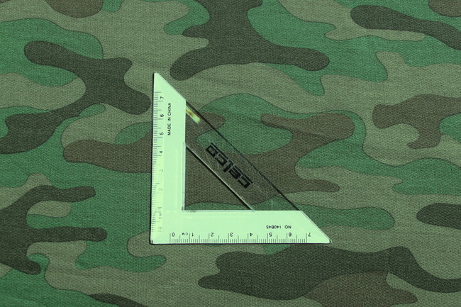 Green Camo Unbrushed Polycotton Knit New Image