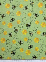 Honey Bees on Sage Winceyette