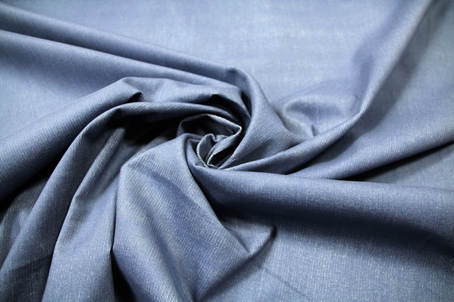 Smokey Blue "Pin-Cord" Look Cotton