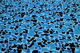 Blue Camo French Terry/Unbrushed Sweatshirting