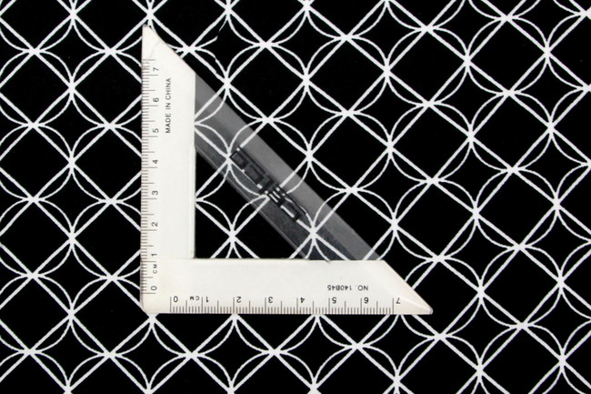 Classic White Circles on Black Rayon