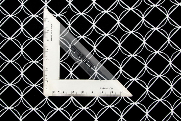 Classic White Circles on Black Rayon