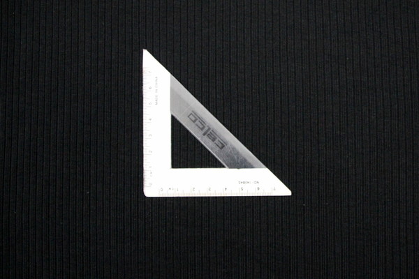 Black 100% Cotton Flat Ribbing