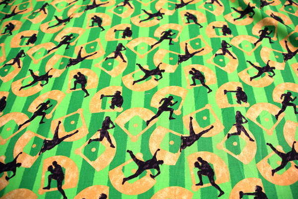 "Batter Up" Printed Cotton