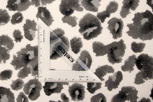 Leopard Print in Charcoal Tones Printed Bamboo Cotton Blend