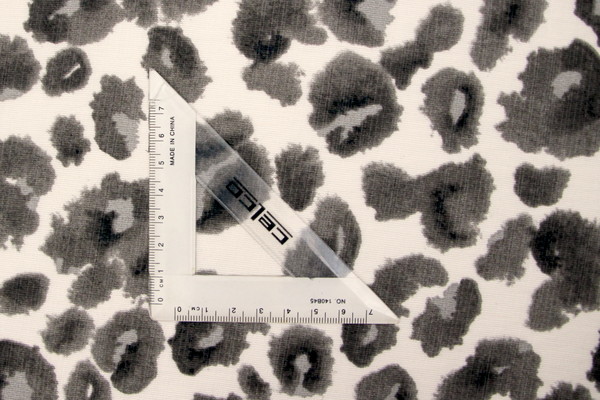 Leopard Print in Charcoal Tones Printed Bamboo Cotton Blend