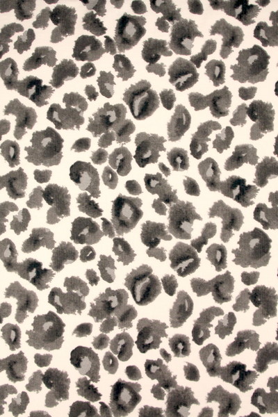 Leopard Print in Charcoal Tones Printed Bamboo Cotton Blend