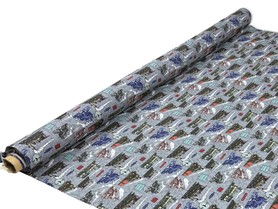 All Aboard To The Trains Premium Printed Cotton