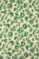 Leopard Print in Green & Beige Tones Printed Bamboo Cotton Blend