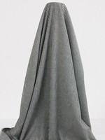 Charcoal & Ivory Mini Striped Linen Cotton Shirting