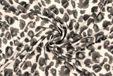 Leopard Print in Charcoal Tones Printed Bamboo Cotton Blend