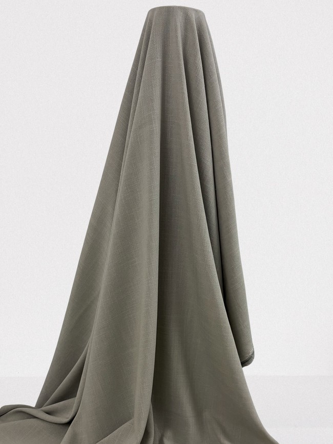 Beige Textured Linen/Cotton Blend