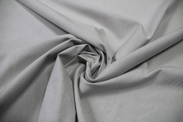 Pale Silver Stretch Chambray