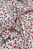 Nature Trail (Mushrooms) on Cream Premium Cotton