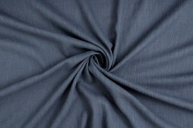 Dusky Denim Bio Washed Tweed Linen/Cotton Blend