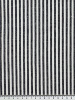 Charcoal & Ivory Striped Linen Cotton Shirting