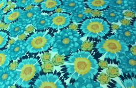 Waterproofed & UV Coated Canvas - Bright Flower Splodge