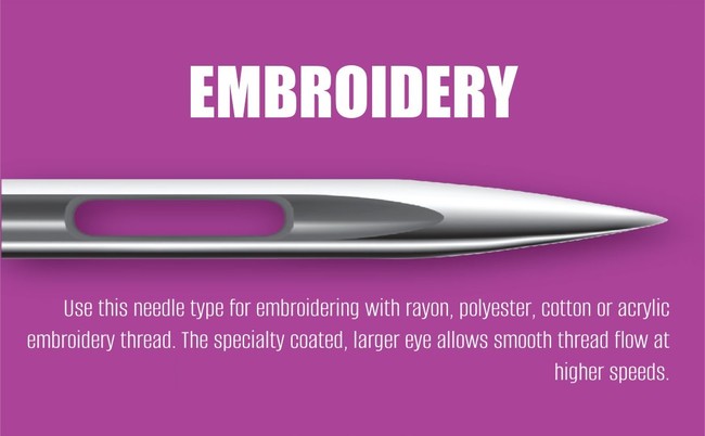 Size 75/11 Embroidery Machine Needles