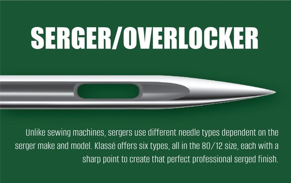 Size 80/12 (170A) Overlocker Machine Needles