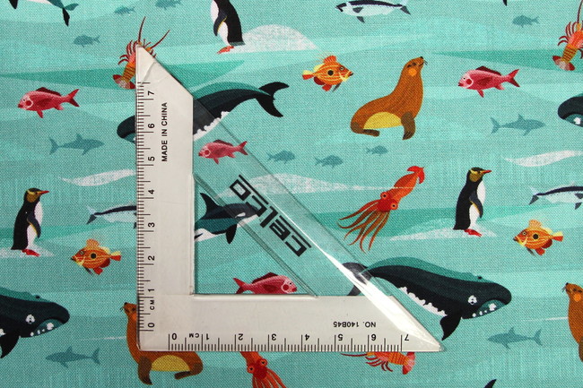 Ocean Life, Land & Sea Premium Cotton